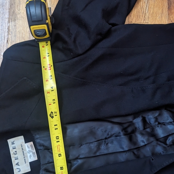 Women's Jaeger Wool & Cashmere Black Blazer (Size 10) - Picture 13 of 13